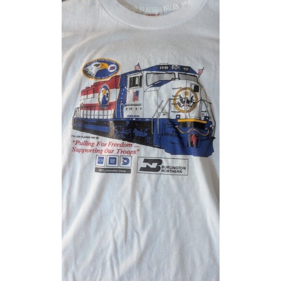 General Motors Locomotive Group Pulling For Freedom Supporting Our Troops XXL - Picture 2 of 7